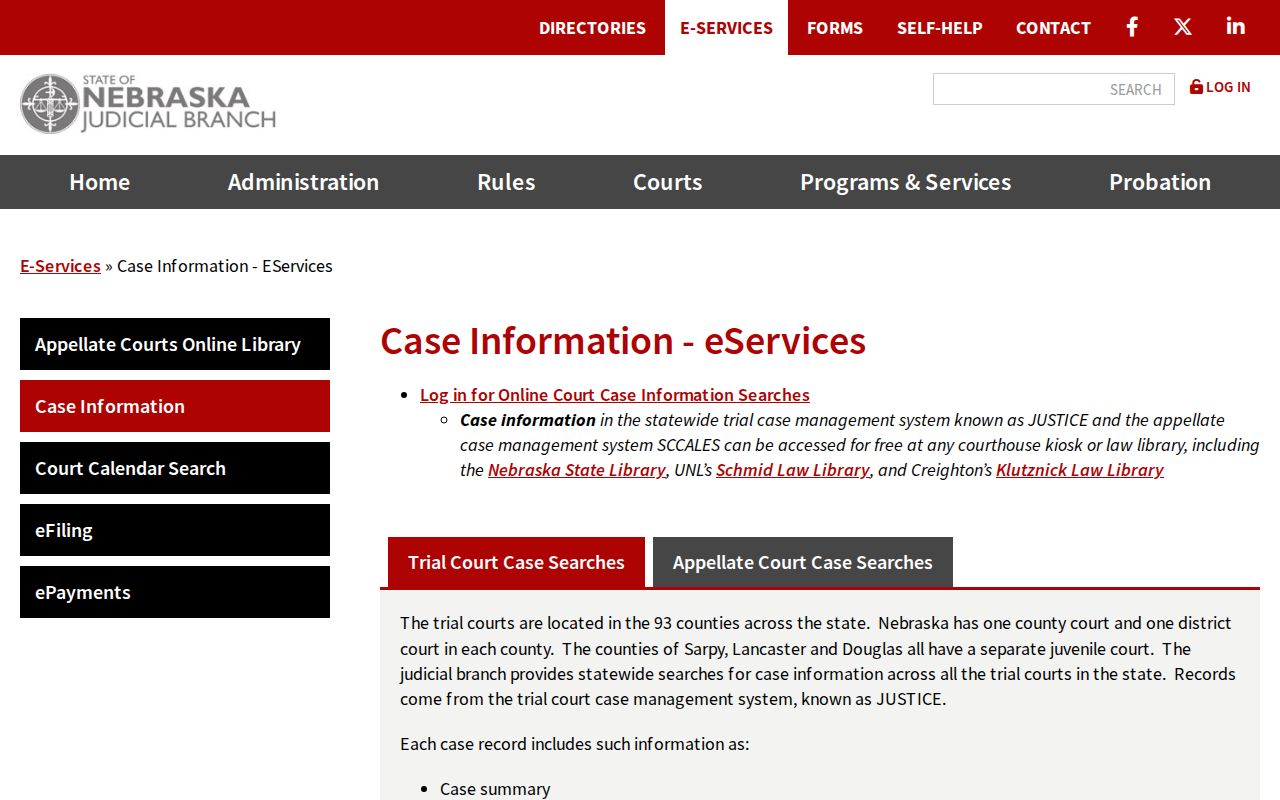 Wayne County warrant records JUSTICE case information