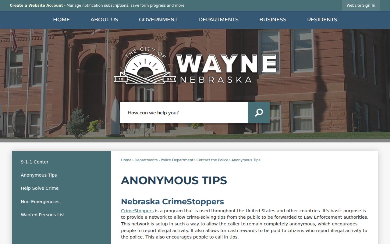 Wayne County most wanted records anonymous tip program