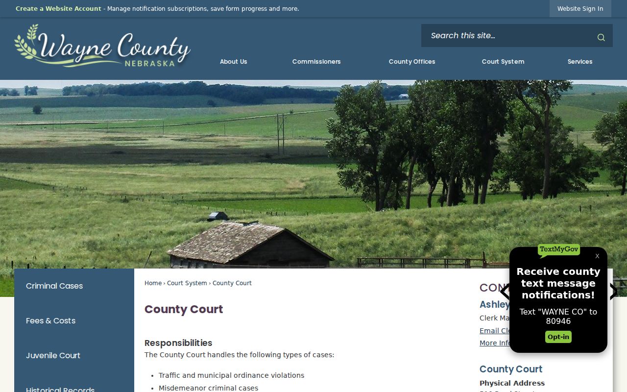 Wayne warrant records County Court courthouse source